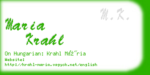 maria krahl business card